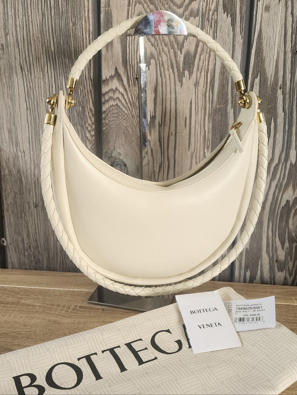 NWT Bottega Veneta Hula Hoop Leather Shoulder Bag